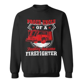 Firefighter Wildland Fireman Volunteer Firefighter Uncle Fire Truck Sweatshirt - Seseable