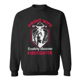 Firefighter Wildland Fireman Volunteer Firefighter Wife Fire Department V2 Sweatshirt - Seseable