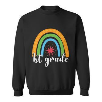 First Day Of School 1St Grade Rainbow Lover Back To School Sweatshirt - Monsterry