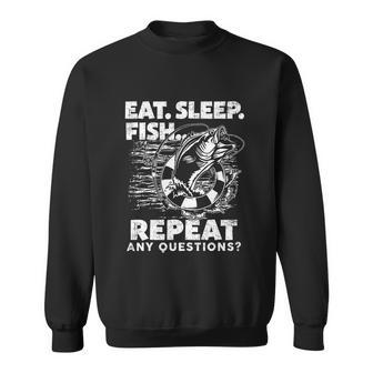 Fishing Eat Sleep Fish Repeat Fisherman Gift Sweatshirt - Monsterry CA