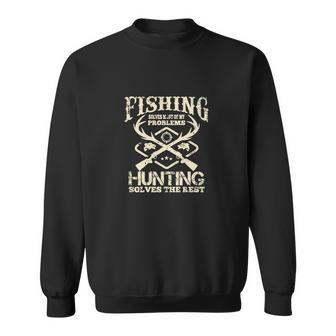 Fishing Solves Most Of My Problems Funny Fisherman Sweatshirt - Monsterry CA
