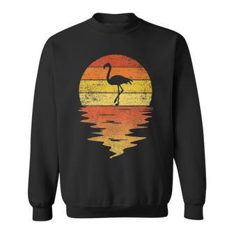 Flamingo 70S Vintage Retro Sunset Flamingo Sweatshirt - Thegiftio UK