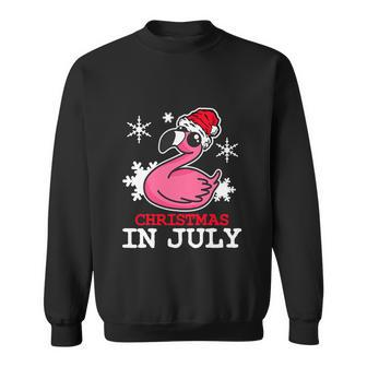 Flamingo Funny Christmas In July Snowflakes Sweatshirt - Monsterry