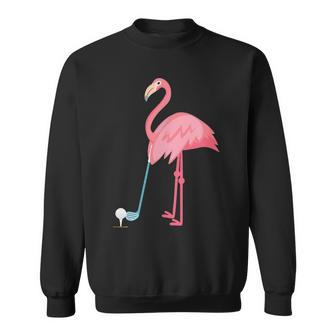 Flamingo Playing Golf Sweatshirt - Thegiftio UK