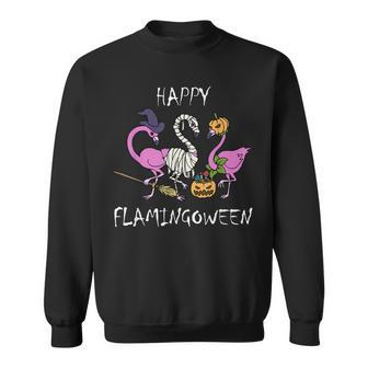 Flamingoween Funny Flamingo Halloween Men Women Sweatshirt Graphic Print Unisex - Thegiftio UK