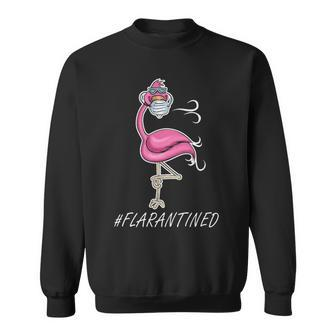 Flarantined Flamingo Wearing Face Mask Sweatshirt - Thegiftio UK