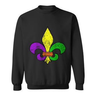 Fleur De Lis Retro Mardi Gras New Orleans Logo Tshirt Sweatshirt - Monsterry UK