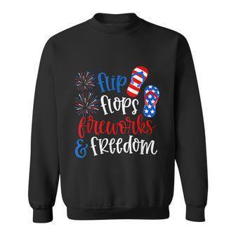 Flip Flops Fireworks And Freedom 4Th Of July V2 Sweatshirt - Monsterry