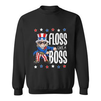 Floss Like A Boss 4Th Of July Shirt Kids Boys Girl Uncle Sam Sweatshirt - Monsterry UK