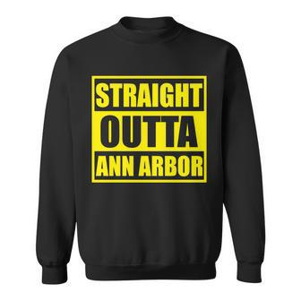 Football Straight Outta Ann Arbor Michigan Sweatshirt - Thegiftio UK