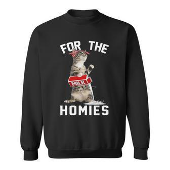 For The Homies Gangsta Cat Tshirt Sweatshirt - Monsterry