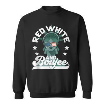 Fourth 4Th Of July Women Red White And Boujee Sweatshirt - Seseable