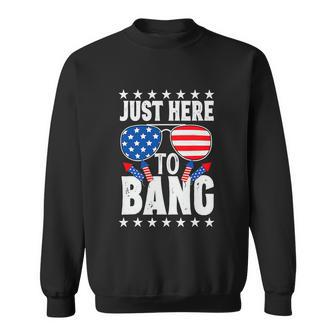 Fourth Of July 4Th Of July I M Just Here To Bang Sweatshirt - Monsterry
