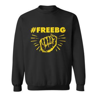 Free Brittney Griner Free Bg Fighting Hand Supporter Graphic Design Printed Casual Daily Basic Sweatshirt - Thegiftio UK