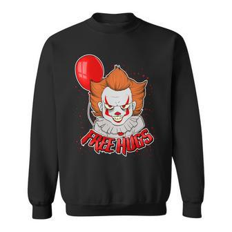 Free Hugs Scary Clown Funny Sweatshirt - Monsterry