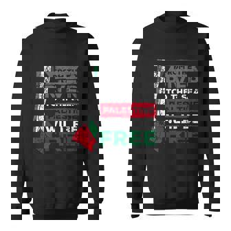 Free Palestine From The River To The Sea Palestine Flag Gift Graphic Design Printed Casual Daily Basic Sweatshirt - Thegiftio