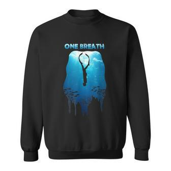 Freediving One Breath Diving Apnea Ocean Free Dive Sea Graphic Design Printed Casual Daily Basic Sweatshirt - Thegiftio UK
