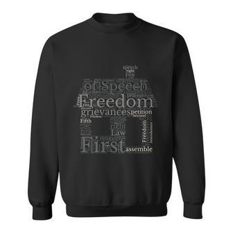 Freedom Of Speech Word Cloud Sweatshirt - Monsterry AU