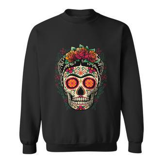 Frida Calavera Dia De Los Muertos Day Of The Dead Sweatshirt - Monsterry AU