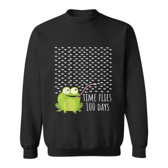 Frog Fly 100 Days Of School Teacher Boy Girl Gift Sweatshirt - Thegiftio UK