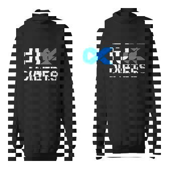 Fuck Diabetes Awareness Ribbon Type 1 One Two 2 Td Sweatshirt - Thegiftio
