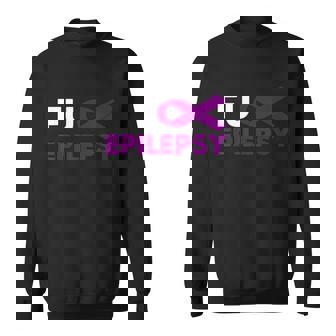 Fuck Epilepsy Awareness Support Survivor Gift Sweatshirt - Thegiftio