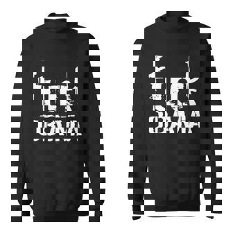 Fuck Obama Gun Rights T-Shirt Graphic Design Printed Casual Daily Basic Sweatshirt - Thegiftio