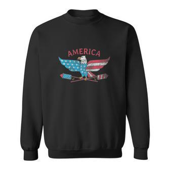 Funny 4Th Of July American Eagle Sweatshirt - Monsterry