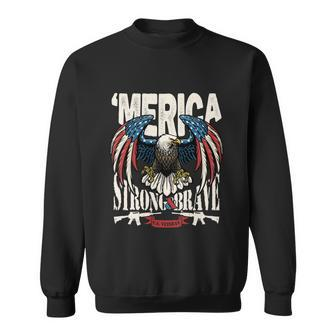 Funny 4Th Of July Usa Flag American Patriotic Eagle Gift Sweatshirt - Monsterry AU
