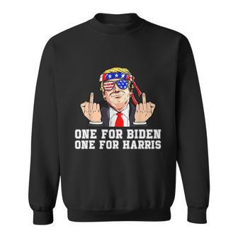 Funny Anti Biden Donald Trump Middle Finger Biden Harris America Republican Sweatshirt - Monsterry AU