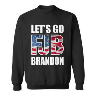Funny Anti Biden Fjb Lets Go Brandon Fjb Flag Image Apparel Sweatshirt - Monsterry