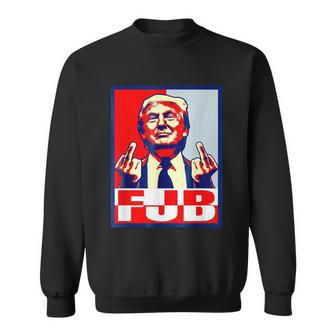 Funny Anti Biden Fjb Trump Middle Finger Sweatshirt - Monsterry AU