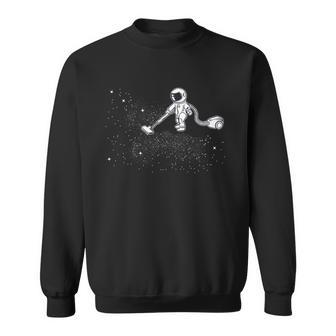 Funny Astronaut Vacuuming Galaxy Stars Sweatshirt - Monsterry DE