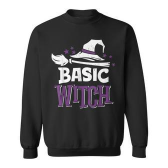 Funny Basic Witch Broomstick Spooky Halloween Sweatshirt - Seseable
