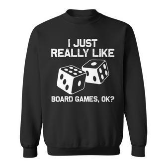 Funny Board Game Art For Men Women Dice Checker Board Play Sweatshirt - Thegiftio UK