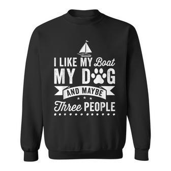 Funny Boating For Men Women Boaters Boat Owner & Dog Lover Sweatshirt - Thegiftio UK