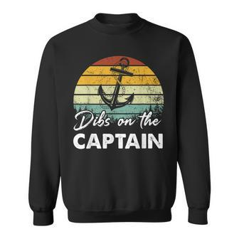 Funny Captain Wife - Dibs On The Captain Retro Sweatshirt - Thegiftio UK