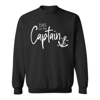 Funny Captain Wife Dibs On The Captain Sweatshirt - Thegiftio UK