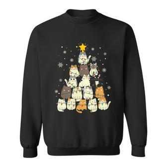Funny Cat Christmas Kitten Lover Cat Lover Cute Kittens Christmas Tree Sweatshirt - Thegiftio UK