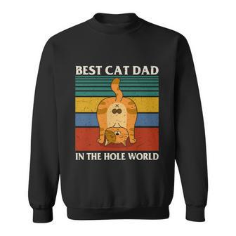Funny Cat Dad Fathers Day Cat Lover Kitten Lover Cute Kawaii Vintage Kitty Sweatshirt - Thegiftio UK