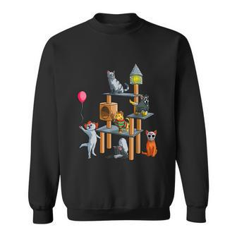 Funny Cat Horror Movies Cute Halloween For Cat Kitty Lovers Tshirt Graphic Design Printed Casual Daily Basic Sweatshirt - Thegiftio UK