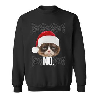 Funny Cat No Meme Ugly Christmas Sweater Tshirt Sweatshirt - Monsterry