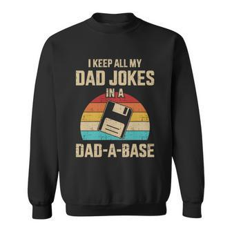 Funny Dad Jokes In Dadcute Giftacute Giftbase Vintage For Fathers Day Gift Sweatshirt - Monsterry