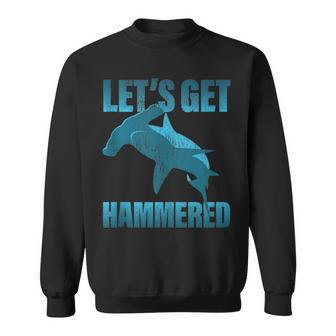 Funny Deep Sea Diving Product Faded Hammerhead Shark Sweatshirt - Thegiftio UK