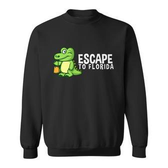 Funny Desantis Alligator Escape To Florida Cool Gift Sweatshirt - Monsterry