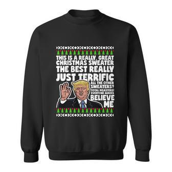 Funny Donald Trump Ugly Christmas Sweater Parody Speech Gift Sweatshirt - Monsterry DE
