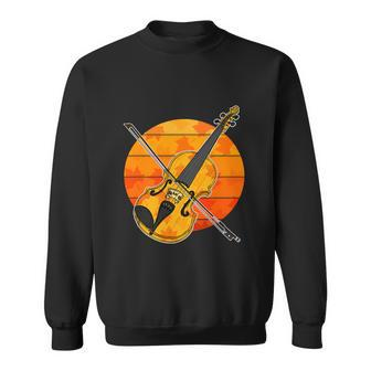 Funny Fall Violin Violinist Autumn Thanksgiving String Player Graphic Design Printed Casual Daily Basic Sweatshirt