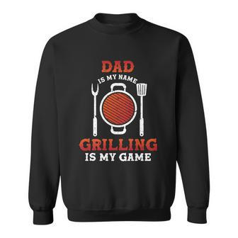 Funny Fathers Day Bbq Grilling Chef Dad Naughty Grilling Cute Gift Graphic Design Printed Casual Daily Basic Sweatshirt - Thegiftio UK