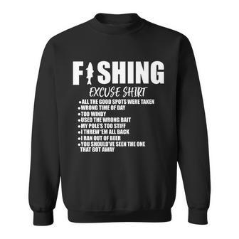 Funny Fishing Excuses Tshirt Sweatshirt - Monsterry DE