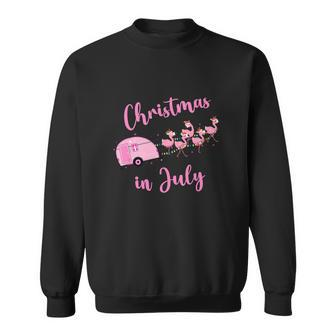 Funny Flamingo Pink Retro Christmas In July Sweatshirt - Monsterry